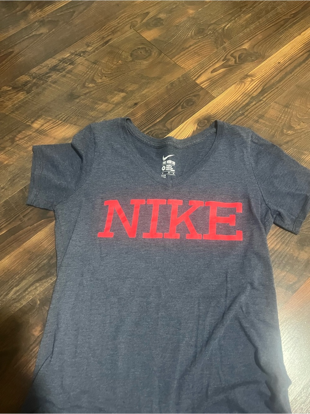 Nike Dark Blue T-Shirt with White Logo Print